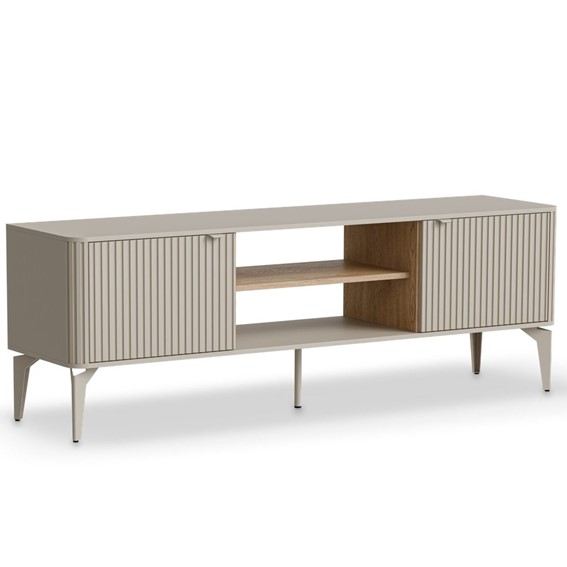 Stolik RTV BELUCI RTV-1 160 cm Kaszmir/Dąb Cremona