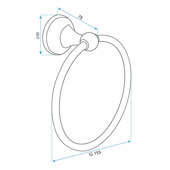 Wieszak na Ręcznik 332867B Brązowy