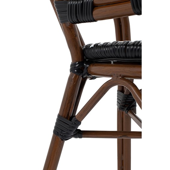 Krzesło CAFE PARIS ARM Brązowy/Czarny/Biały