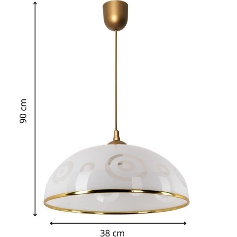 Lampa Wisząca INSO B Biała/Złota