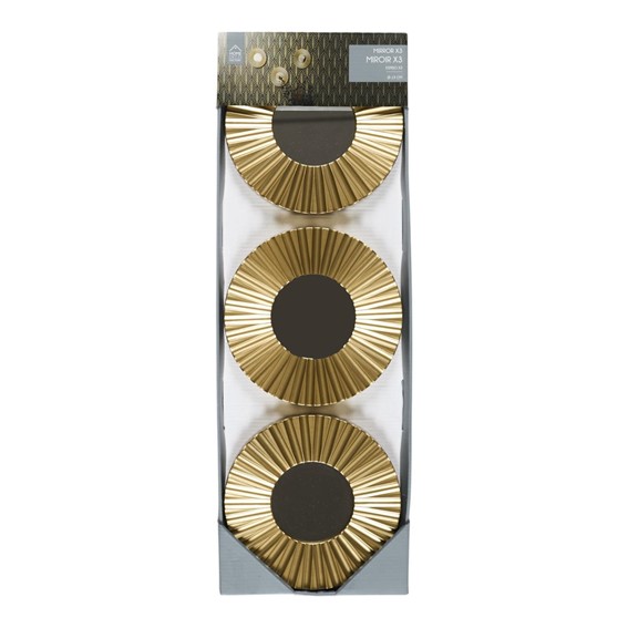 Zestaw 3 Luster Origami Złoty