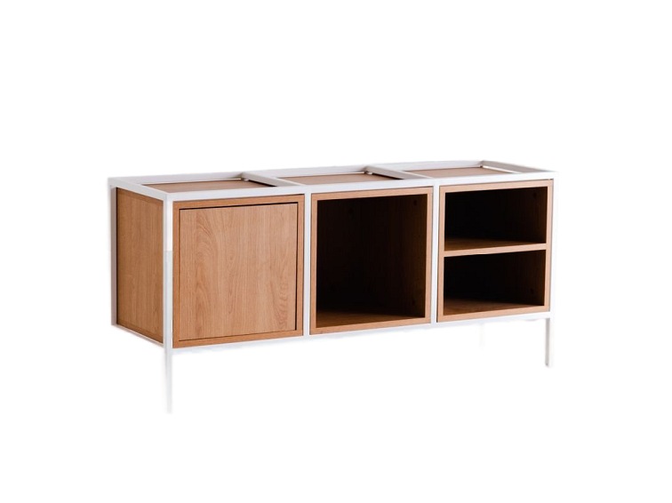 Regał Skap 3R1 Mix 145x40x60 Dąb/Biały