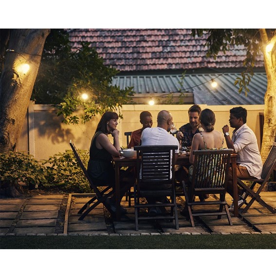 Girlanda OGRODOWA Żarówkowa 20 LED Biała