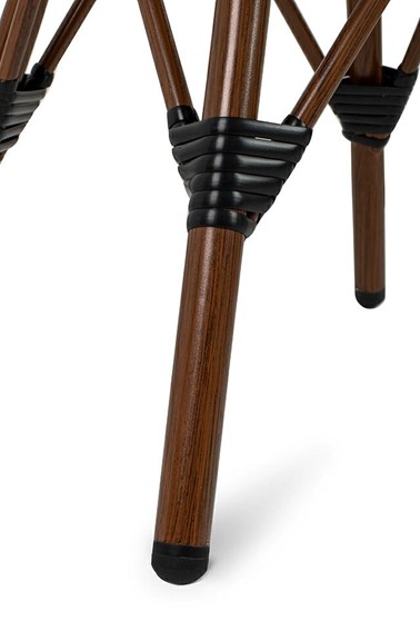 Stół CAFE PARIS 60 Ciemnobrązowy Rattan