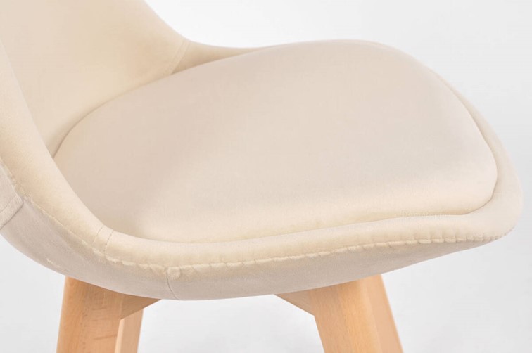 Krzesło BOLONIA LUX Welur Brązowy/Beżowy