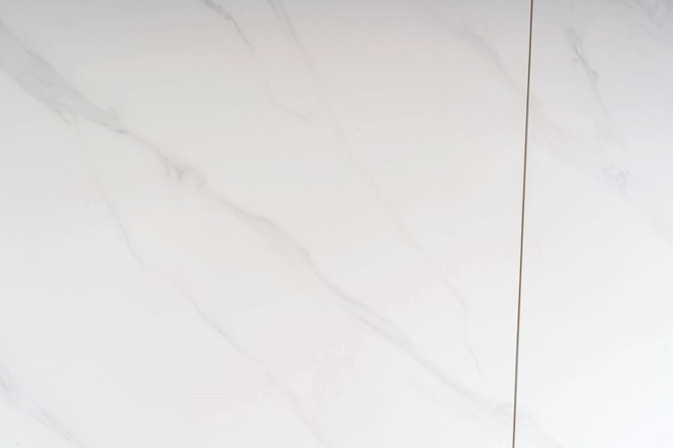 Stół Rozkładany JOHN Czarny/Biały Efekt Marmuru (120-180)x85