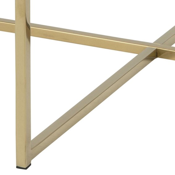 Stolik Kawowy ALISMA Okrągły Gold/Black Marble