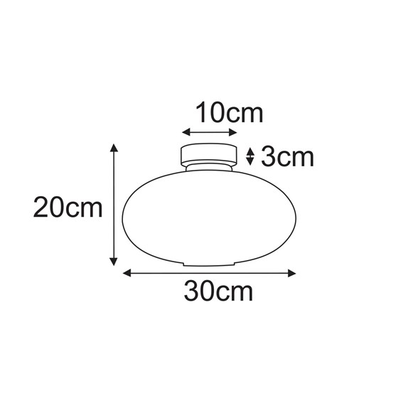 Lampa Sufitowa DROP K-5674 Czarny/Bursztynowy