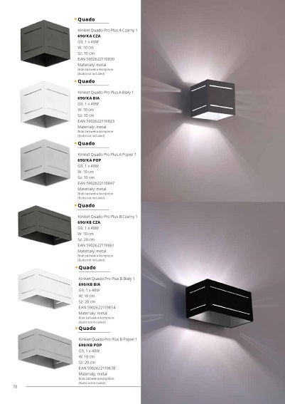 Kinkiet Quado PRO PLUS B biały