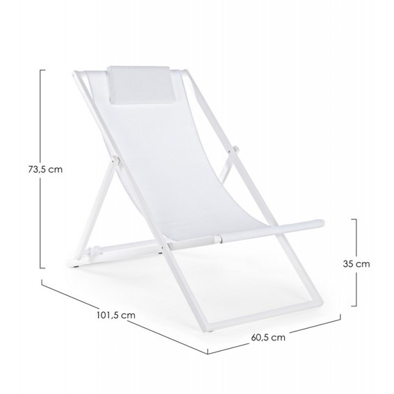 Leżak Ogrodowy TAYLOR Biały