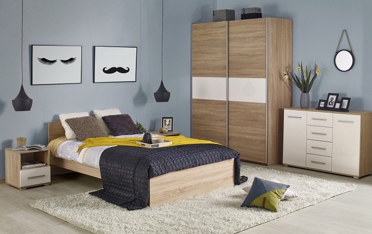 Szafa LIMA S1 Dąb Sonoma/Biały