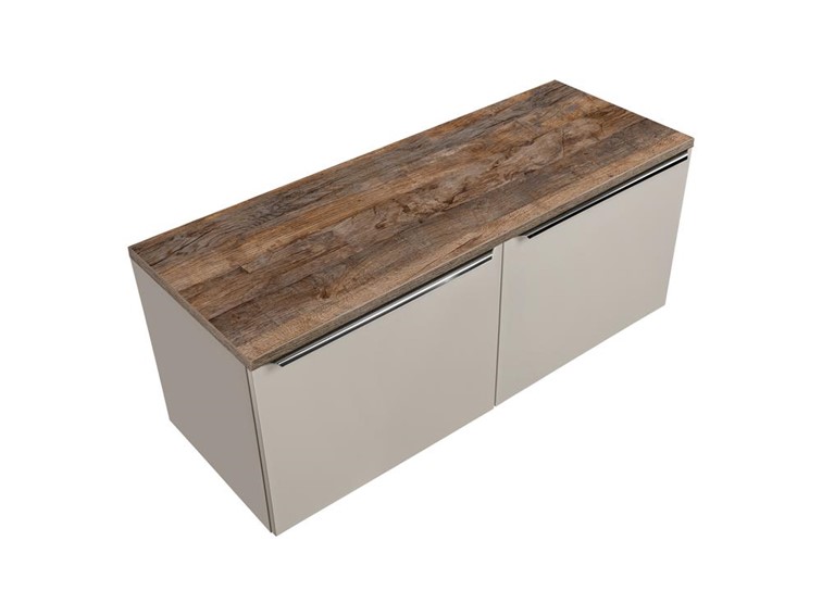 Zestaw SFT B 120cm (2x Szafka + Blat) Szary/Dąb