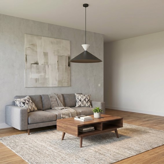 Lampa Wisząca RALF 1L Czarny/Biały