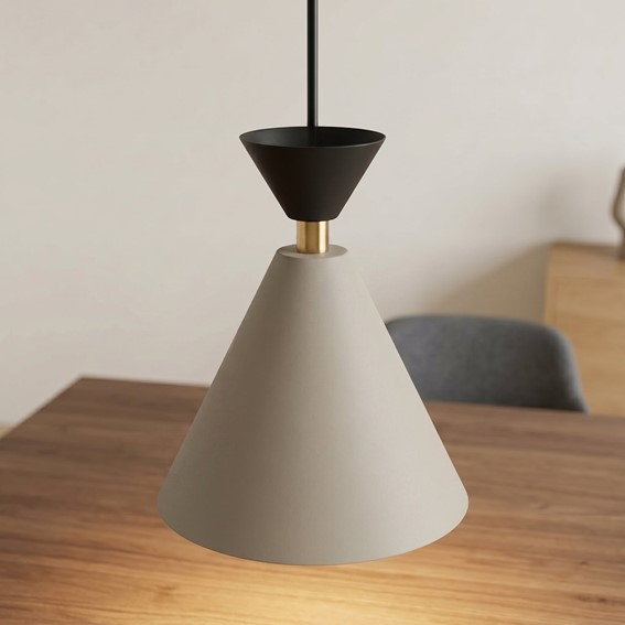Lampa Wisząca KLEVER 3 Beżowy/Czarny