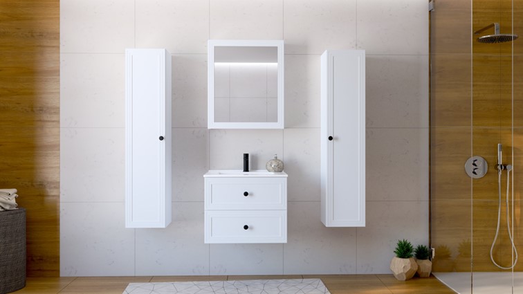 Szafka Lustrzana TORETO 1D Biała