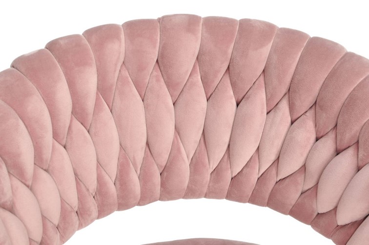 Krzesło IRIS LUX Welur Złoty/Różowy