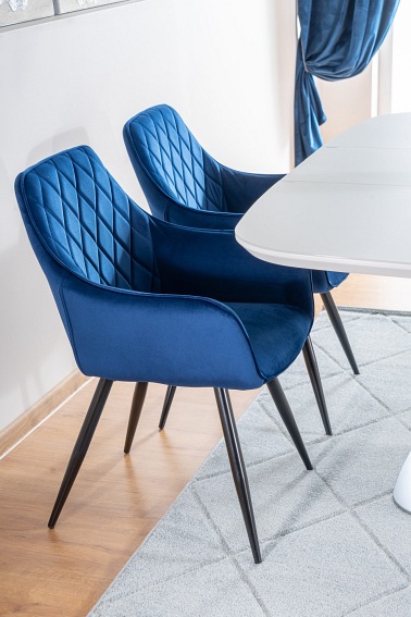 Krzesło LINEA Velvet Czarny/Zielony