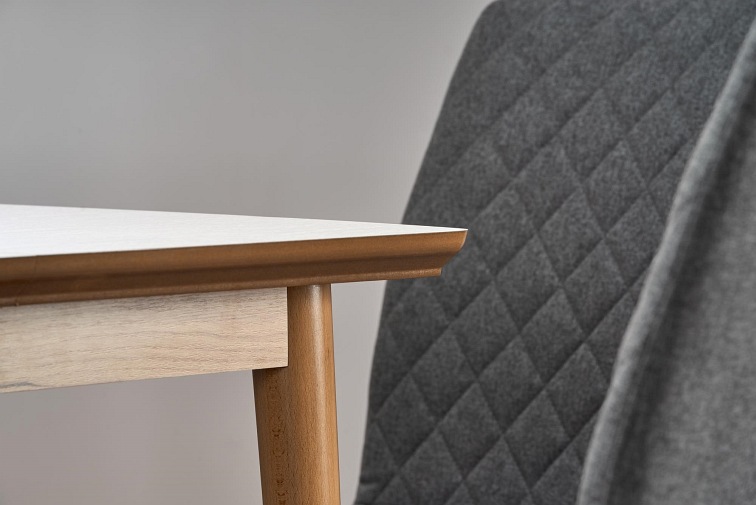 Stół Rozkładany BARRET (190-90)x80 Biały Mat/Dąb Leflaks