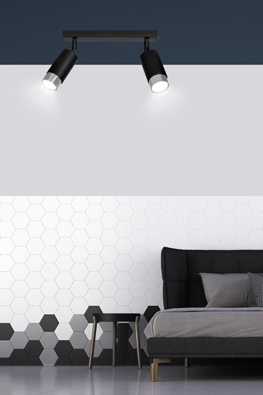 Lampa Sufitowa HIRO 2 Czarny/Chrom