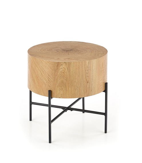 Ława BROOKLYN S fi45 Dąb/Czarny