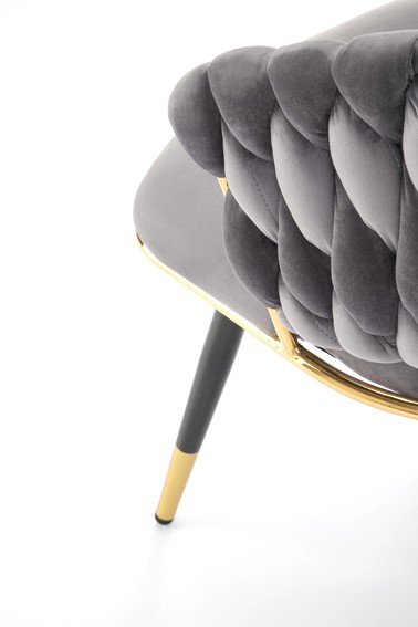 Krzesło K551 Popielaty/Czarny/Złoty