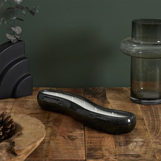 Świeca Ceramiczna Podłużna Czarny