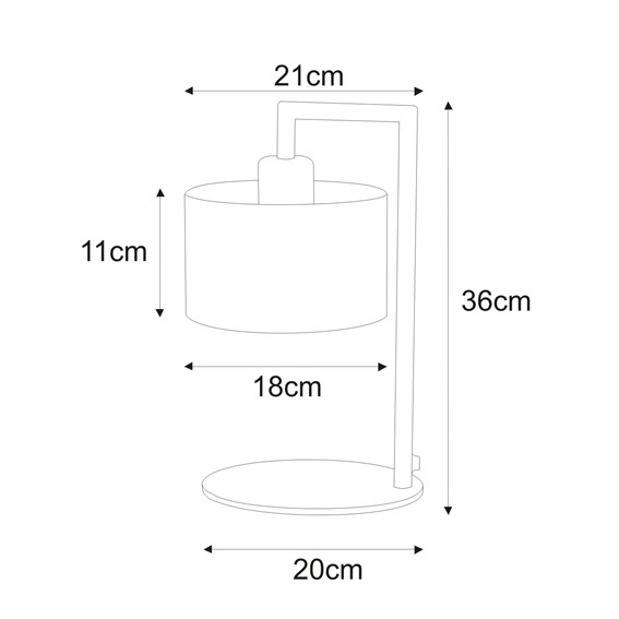 Lampa Stołowa SIMONE BLACK K-4322 Czarny