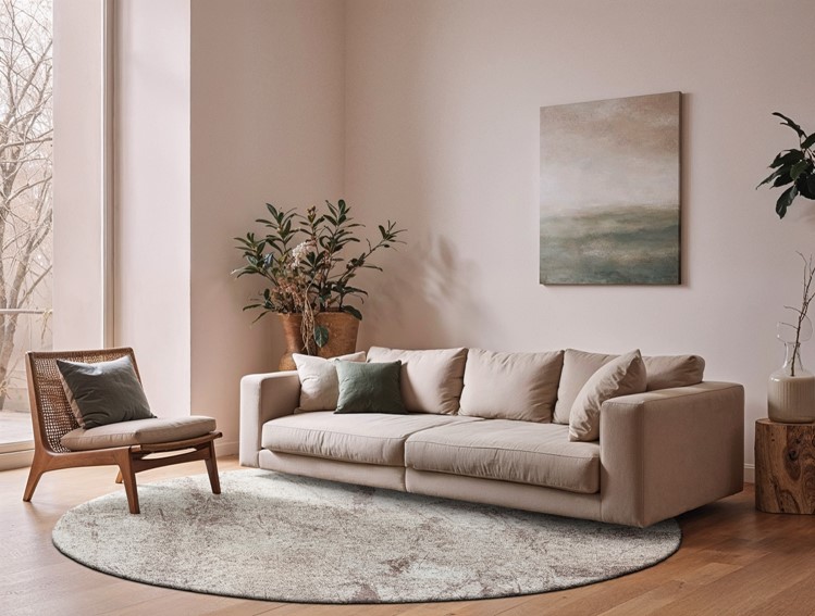 Dywan SOL Albatre Round 9735 240x240 cm Beżowy