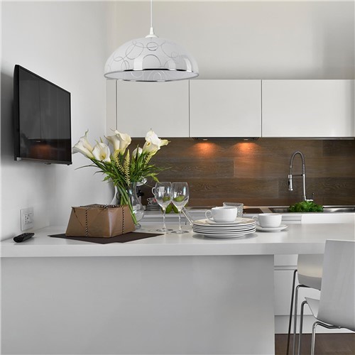 Lampa Wisząca SIMI D Biały/Chrom