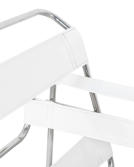 Fotel IVAN Biały/Chrom