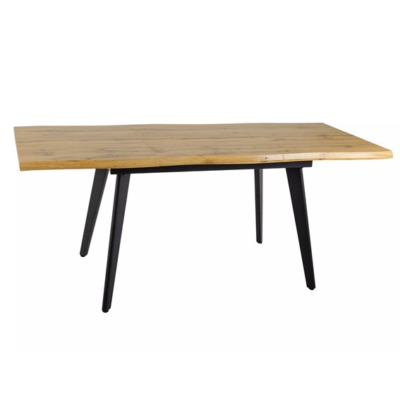 Stół Rozkładany FRESNO (120x180)x80 Dąb Artisan/Czarny