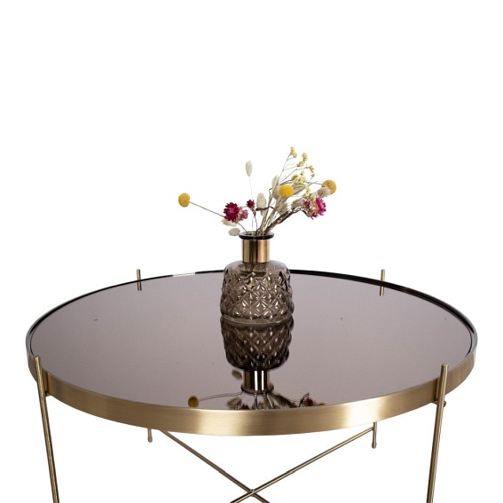 Stolik Kawowy Duży Venezia 70x70x40 Złoty