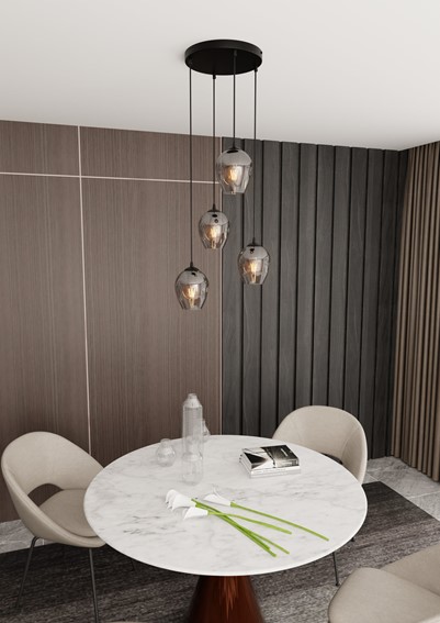 Lampa Wisząca ISTAR 4 PREMIUM Czarny/Grafitowy