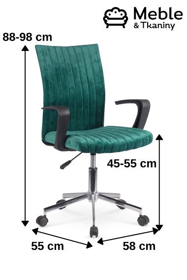 Fotel Młodzieżowy DORAL Ciemny Zielony