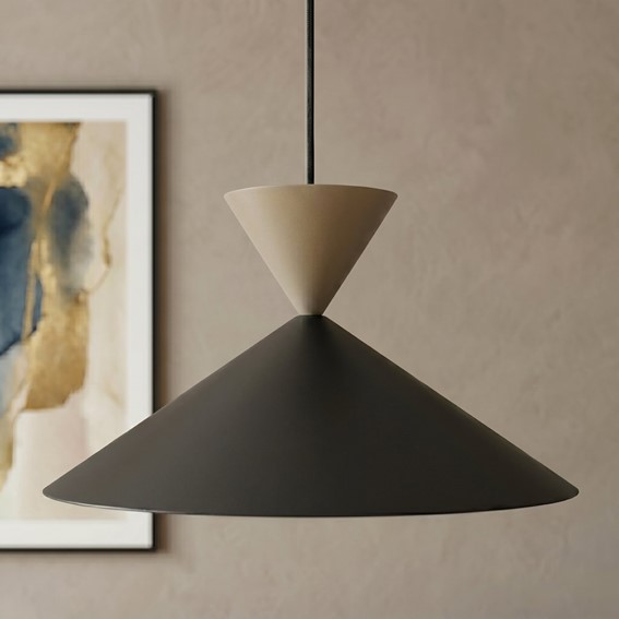 Lampa Wisząca RALF 1M Czarny/Beżowy