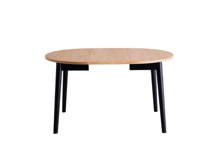 Stół Jadalninay Rozkładany Anton Round 95x76 Dąb/Czarny