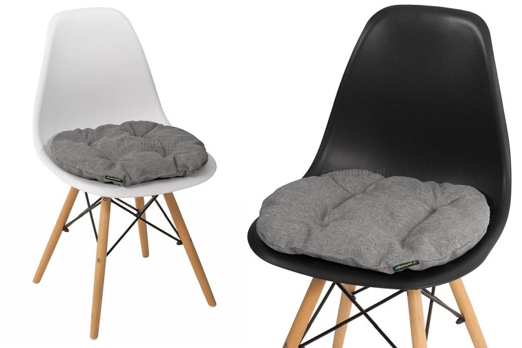 Poduszka na Krzesło KAMILA 40cm Jasny Szary