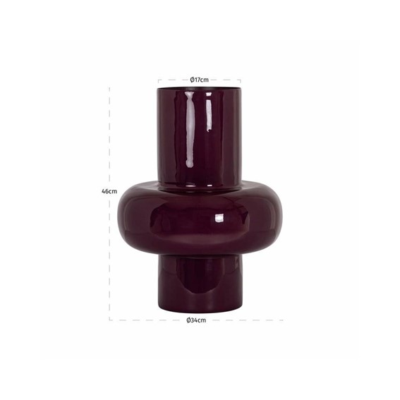 Wazon ASHLYN S Burgundowy