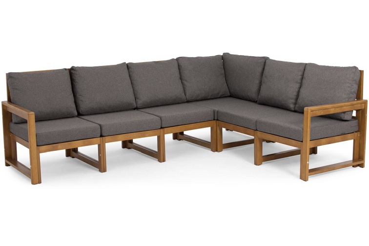 Zestaw Ogrodowy MALTA XXL 6-Osobowy ze Stolikiem Brązowy/Grafit