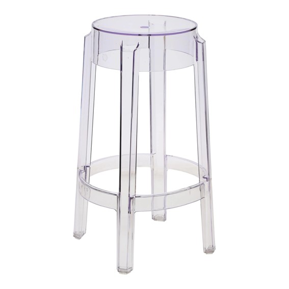 Stołek DUCH 66cm Transparentny