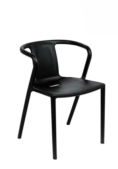 MODESTO krzesło AIR czarne - polipropylen