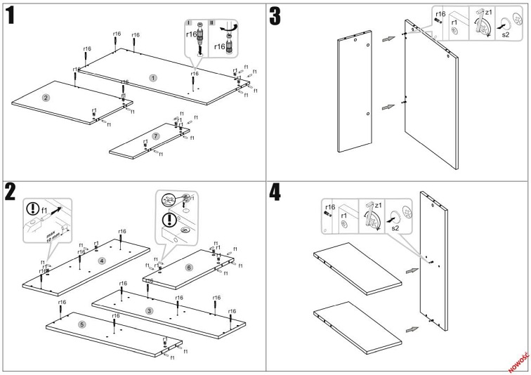 Biurko FINO Dąb Złoty/Biały