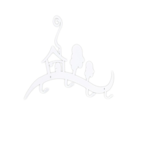 Wieszak Ścienny Domek 4x41x28 Biały