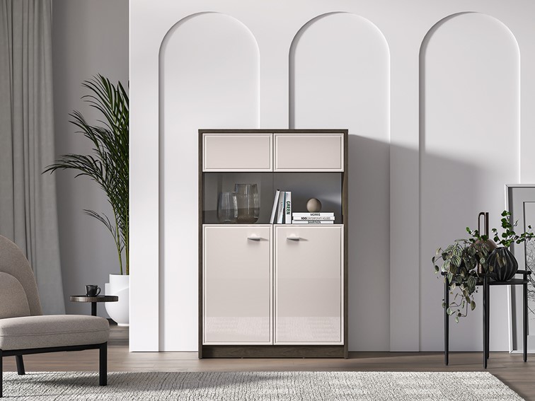 Witryna AVANTE 03 Cashmere/Czarny