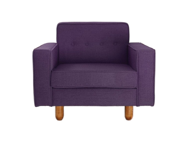 Fotel Zugo 96x84x80 Śliwkowy/Orzech