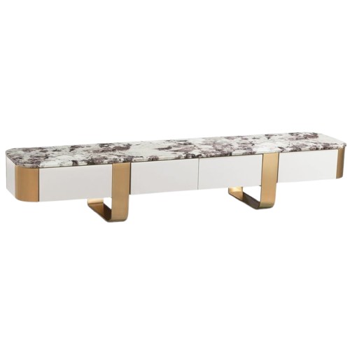 Komoda RTV STILIG ST922 Biały/Złoty