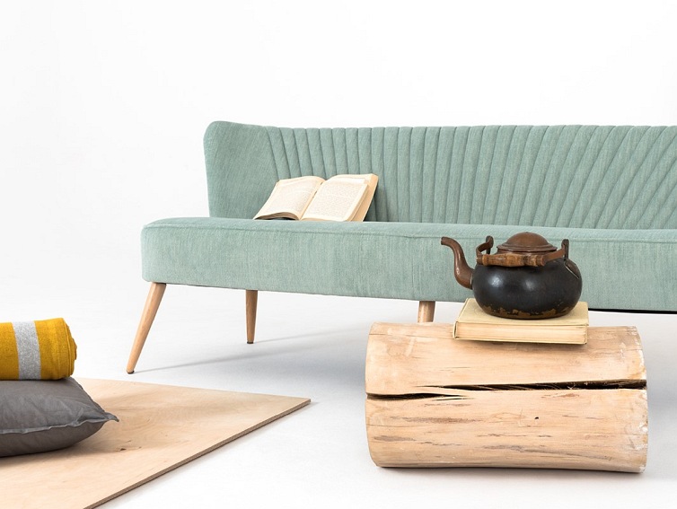 Sofa 3 os. Harry 180x65x72 Miętowy/Naturalny