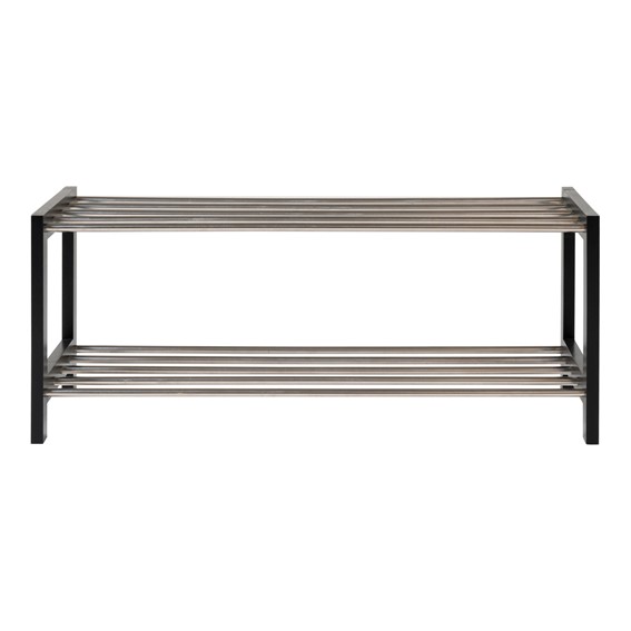 Półka na Buty PADOVA 78cm Czarny/Srebrny