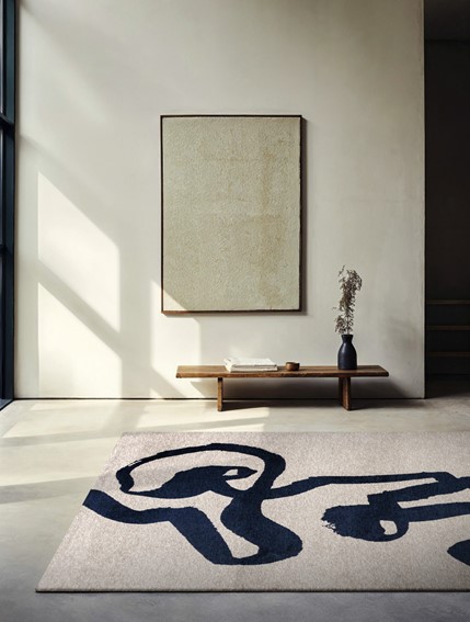 Dywan RIBBON SEA INK 9849 280x390 cm Granatowy/Beżowy