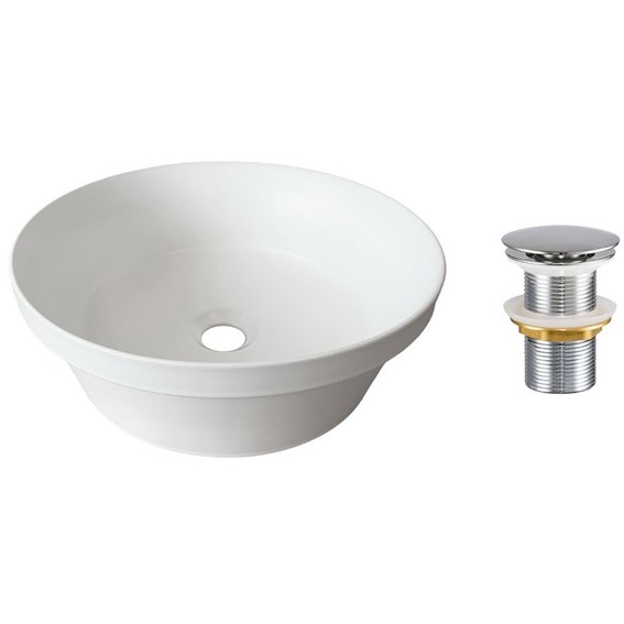 Zestaw Umywalkowy z Korkiem Click-Clack MADA Biały